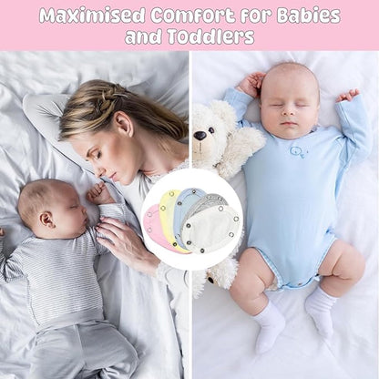 5-Piece Baby Bodysuit Extender - 13x9 cm - Button Diameter Approximately 9 mm - Onesie Extension - Cardigan Extension - Baby Clothing Extensions: Cardigan, Bodysuit, Onesie, Crotch and Utility - Unisex - Double-Layered Cotton for Newborns - Image 3