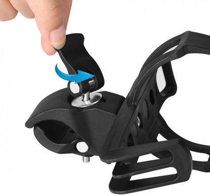 Bicycle Cup Holder - Bicycle Bottle Holder with Clamp - Universal Stroller Cup Holder - Buggy Cup Holder - Can Holder - Stroller Cup Holder - Wheelchair Cup Holder - 360° Rotation - For Bicycles, Mountain Bikes, Strollers, and Wheelchairs - Black - Image 4