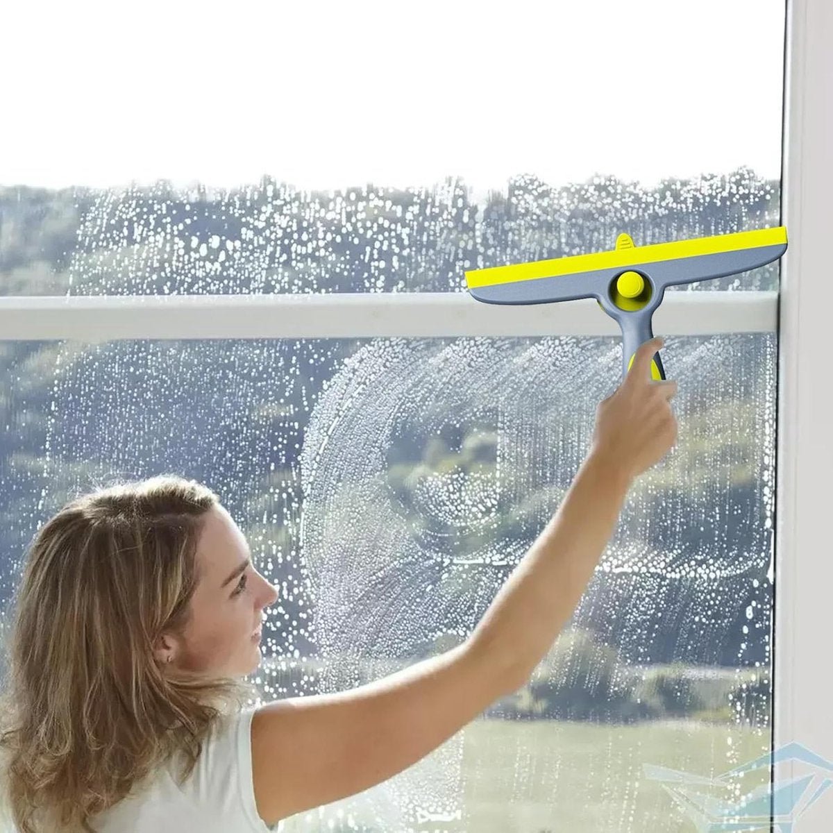 Squeegee - Window Squeegee - Window Wiper - Professional Cleaning - Window Cleaning - Window Wiper - Hand Squeegee - Shower Squeegee - Household Use - With Suction Cup - For Multifunctional Use Windows, Shower And Car - 25 CM Wiping Width - Green - Image 2