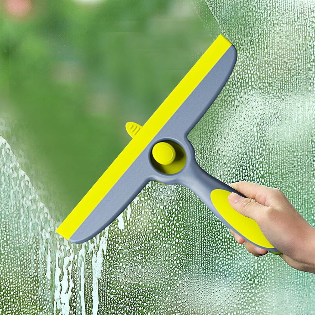 Squeegee - Window Squeegee - Window Wiper - Professional Cleaning - Window Cleaning - Window Wiper - Hand Squeegee - Shower Squeegee - Household Use - With Suction Cup - For Multifunctional Use Windows, Shower And Car - 25 CM Wiping Width - Green - Image 4