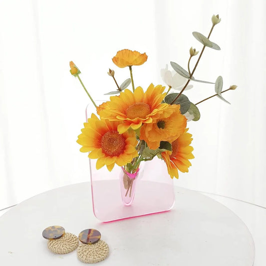 Vase - dried flowers - Flower vase - Vases - Classic - rustic flower vase - Living room Table decoration - Home accessories for flowers and bouquets - Gift for Woman - Gift for Her - Decorative accessories - Photo frame - Transparent - Image 2