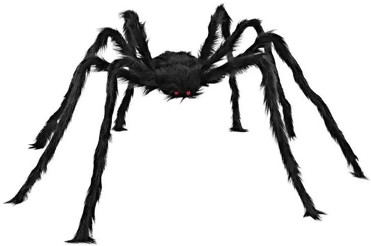 Halloween - 150 cm - Horror Mega Spider - Large Spiders - Halloween Decoration - Halloween Ornaments - Spider Decoration - Hairy Spider Decoration - Horror - Decoration - Perfect for Carnival / Party / Holiday / Halloween / Christmas - Gifts