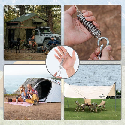 4x Tent Tension Spring - Camping Tent - Tension Spring - Sun Sail - Awning Tension Springs - High-Strength Spring Buckle - Mounting Accessories for Camping Tents - Double Hook Tension Spring - Spring for Tents, Awnings, Boats, Caravans - Sturdy & Durable - Image 3