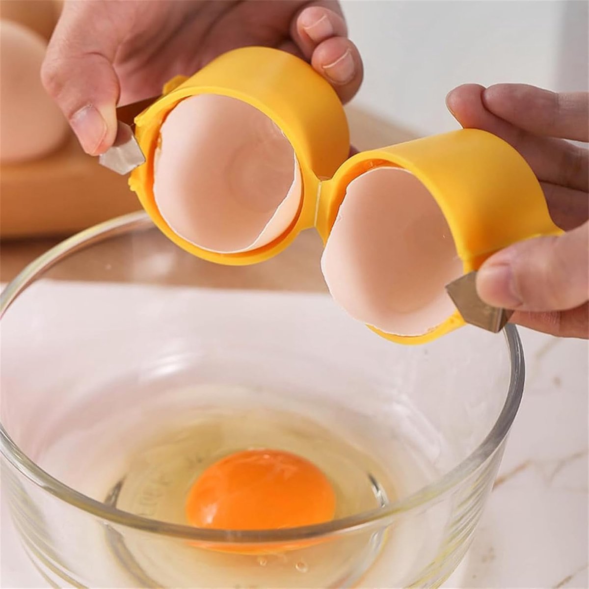Eggshell Cutter - 3 Pieces - Egg Slicers - Stainless Steel - Eggshell Opener - Egg Beheader - Egg Topper - Egg Untopper - Egg Slicer - Egg Shell Splitters - Egg Topper - Egg Untopper - Egg Opener - Kitchen Utensils - No Dirty Hands - Raw and Cooked Eggs - Image 2