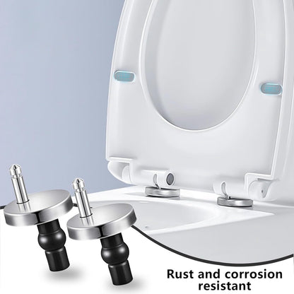Toilet Seat Hinges - 4 Pieces - Toilet Seat Hinge Set - Universal Hinges for Toilet Seat - Toilet Seat Installation Mounting Kit - Stainless Steel - Adjustable - Easy to Install - Replacement Hinges for Toilet Seat - Hinge Replacement Set - Image 5