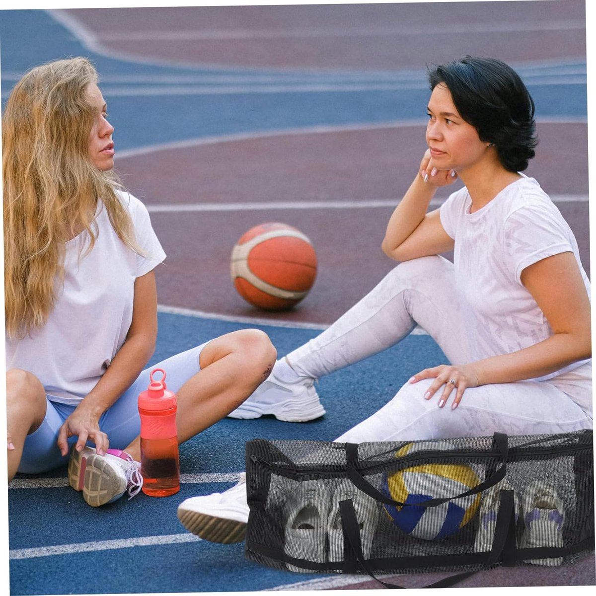 Pool Bag - Sports Bag - Gym Bag - Mesh Bag - Diving - Lightweight - Pool Bag - Foldable - Travel Bag - For Men and Women - Black - Image 2