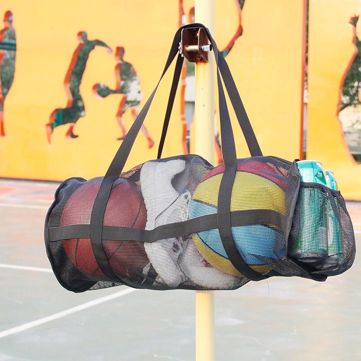 Pool Bag - Sports Bag - Gym Bag - Mesh Bag - Diving - Lightweight - Pool Bag - Foldable - Travel Bag - For Men and Women - Black - Image 4