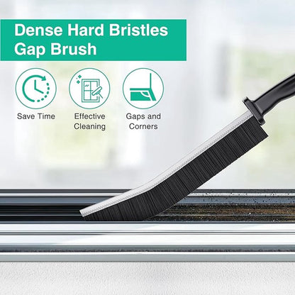 3x Hard-bristled Crevice Brush - Long Handle - Grout Brush - Narrow Cleaning Brush - Gap Cleaner - Household Cleaning Tools - Universal - For Hard-to-Reach Places - Hand Brush - Scrubbing Brush - Crevice Brush - Image 4