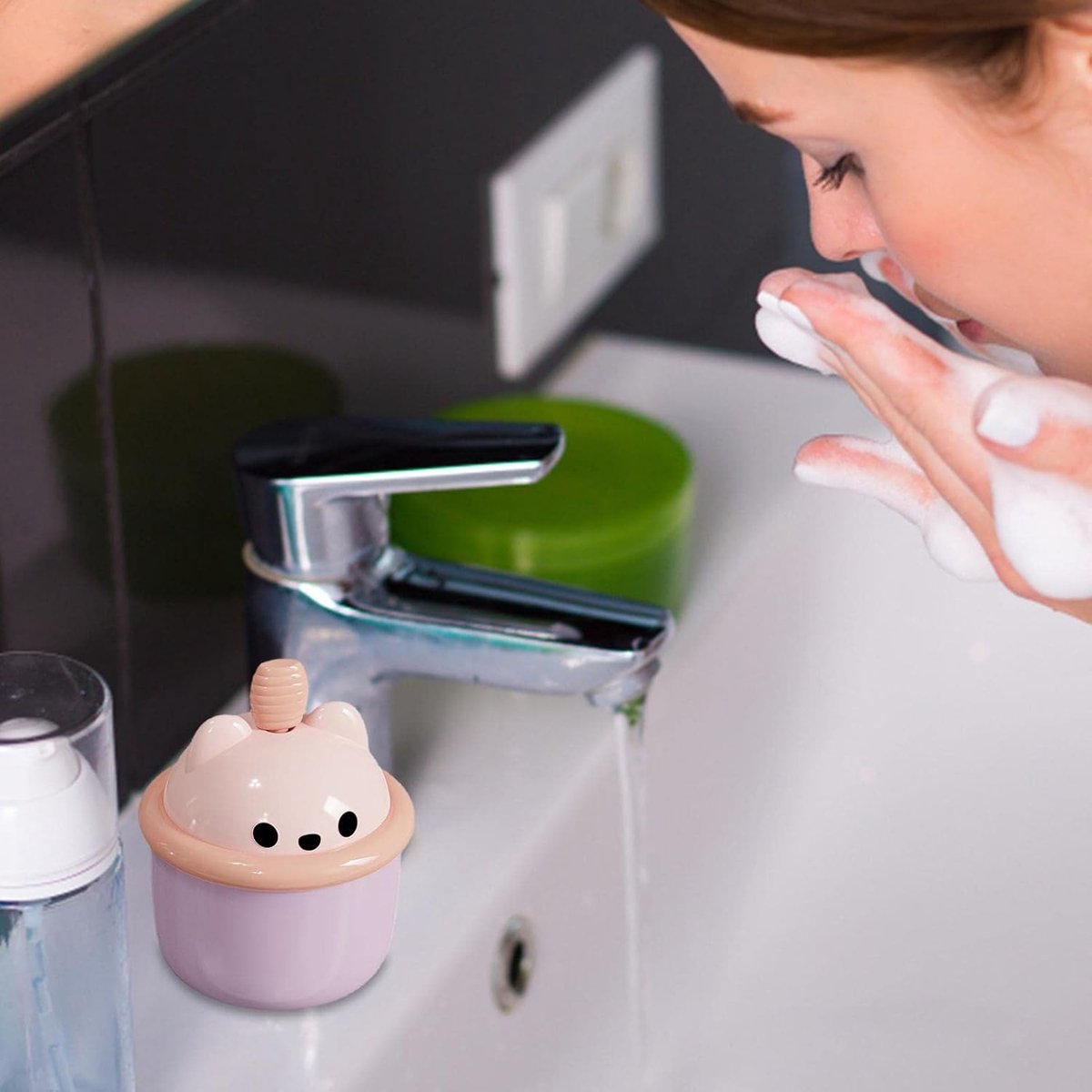 Soap Dispenser - Foam Pump - Foam Maker - Bottle Holder - Skincare Tools - Refillable Pump - Foam Cup - Foam Maker - Foam Soap Dispenser, Foaming Liquid Shampoo - Facial Cleanser Foamer - Empty Bottle - For Kitchen, Bathroom - Image 5