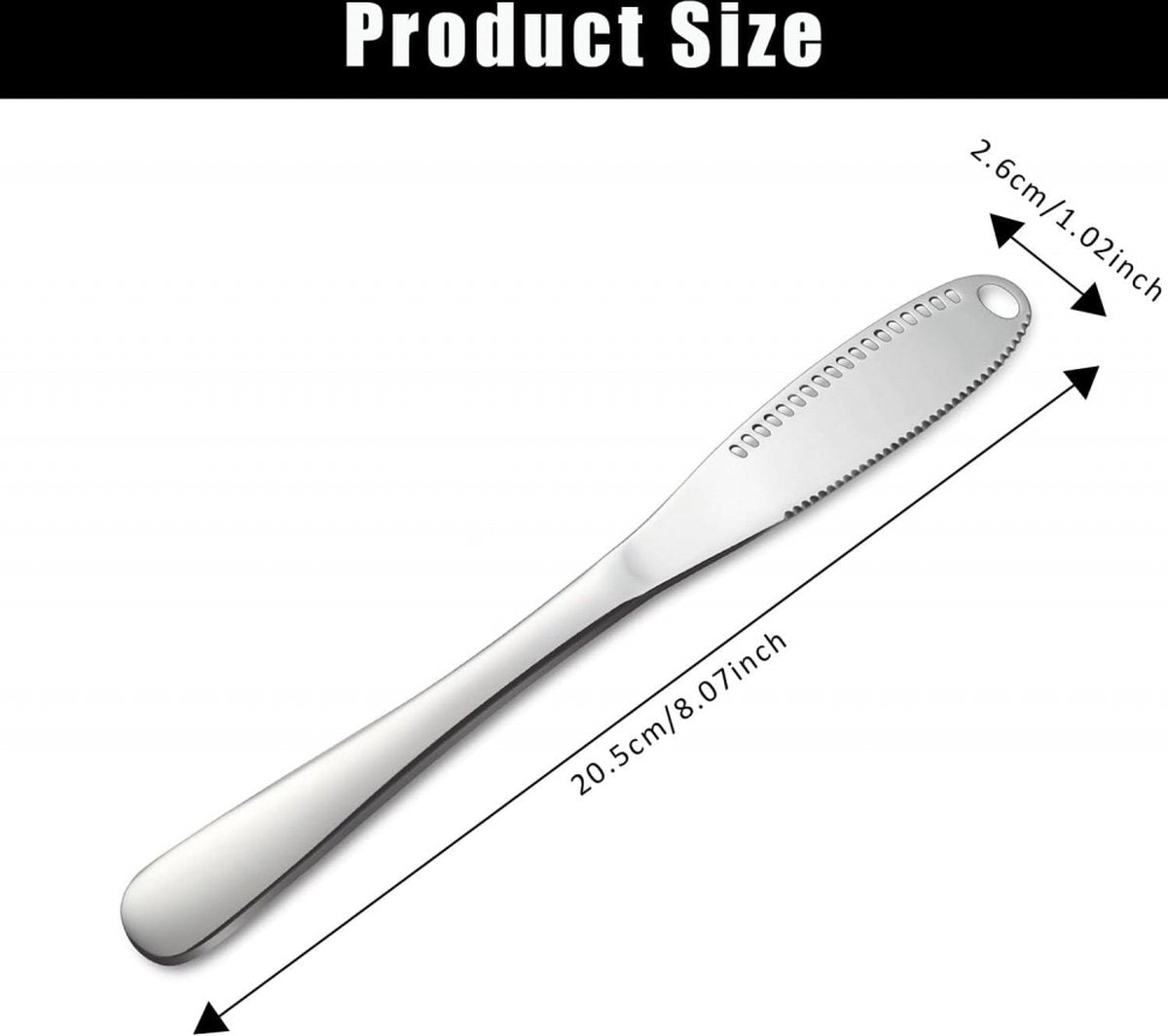 Butter Knives - 2 Pieces - Butter Knife - Spreading Knives - Small Spreading Knives - Tapas Knives - Dessert Knives - Stainless Steel - Butter - Knife - Kitchen Utensils - For Butter, Cheese, Jam, Cream - Silver - Image 5