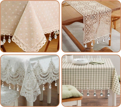 Tablecloth Weights - 8 Pieces - Tablecloth Weights - Garden Oilcloth/Tablecloth Weight Balls - Tablecloth Weighters - Weighted Tablecloth Hangers - Metal Clip - For Picnic Tables - Keep Tablecloths in Place - Image 2