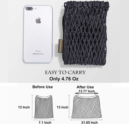 Stroller Net - Stroller/Buggy Net - Buggy Stroller Organizer - Universal - Buggy Bag Organizer - Hanging Mesh Storage Bag - Stretch Material - 35x30 Cm - Black - 1 Piece - Image 3