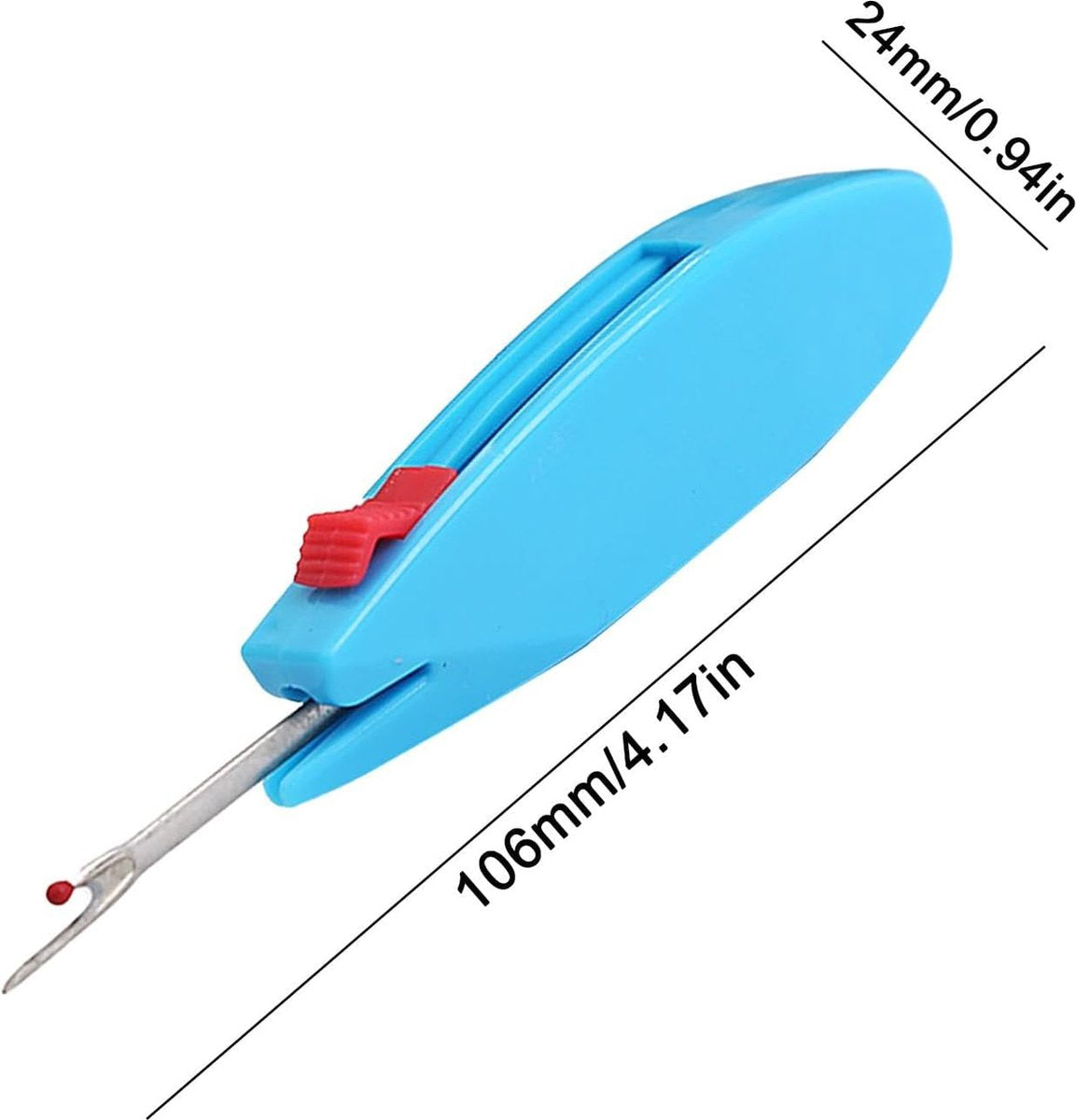 Seam Ripper - 2 Pieces - Thread Remover - For Sewing - Handy For Undoing Stitches - Removing Stitches - Sewing Accessories - Undoing Seams - Handy - Extra Sharp - For Clothing Seam Ripper - Green And Blue - Image 5