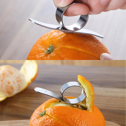 Orange Peeler - 2 Pieces - Portable Orange Peeler - Quick and Easy Peeling - Creative Orange Fruit Peeler - Mandarin Peeler - Peeler - Finger Opener - for Orange - Lemon - Citrus - Image 3