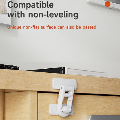 Child Locks for Cabinets - Child Security - Child Lock for Cabinet - Refrigerator Locks - Baby Safety Oven Door Lock - For Kitchen Cabinets, Appliances, Wardrobes, Refrigerator and Oven - White - 1 Piece - Image 4