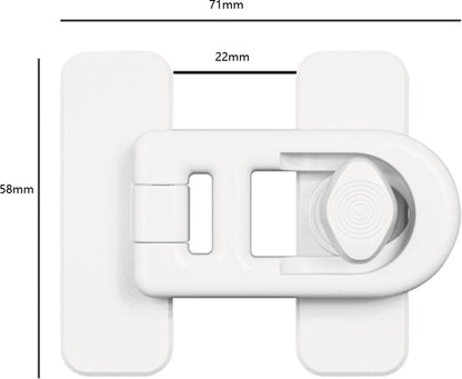 Child Locks for Cabinets - Child Security - Child Lock for Cabinet - Refrigerator Locks - Baby Safety Oven Door Lock - For Kitchen Cabinets, Appliances, Wardrobes, Refrigerator and Oven - White - 1 Piece - Image 5