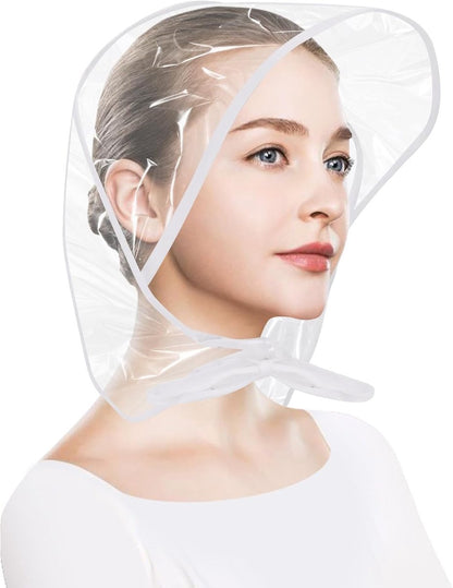 Waterproof Hat - 2-Piece - Portable Rain Cover - Protect Your Hair - Rain Hat - Head Umbrella - Foldable - Rain - Rainproof - Outdoor - White and Black - for Festival / Halloween / World Cup / King's Day / Daily / Travel / Camping / Concert - Image 4