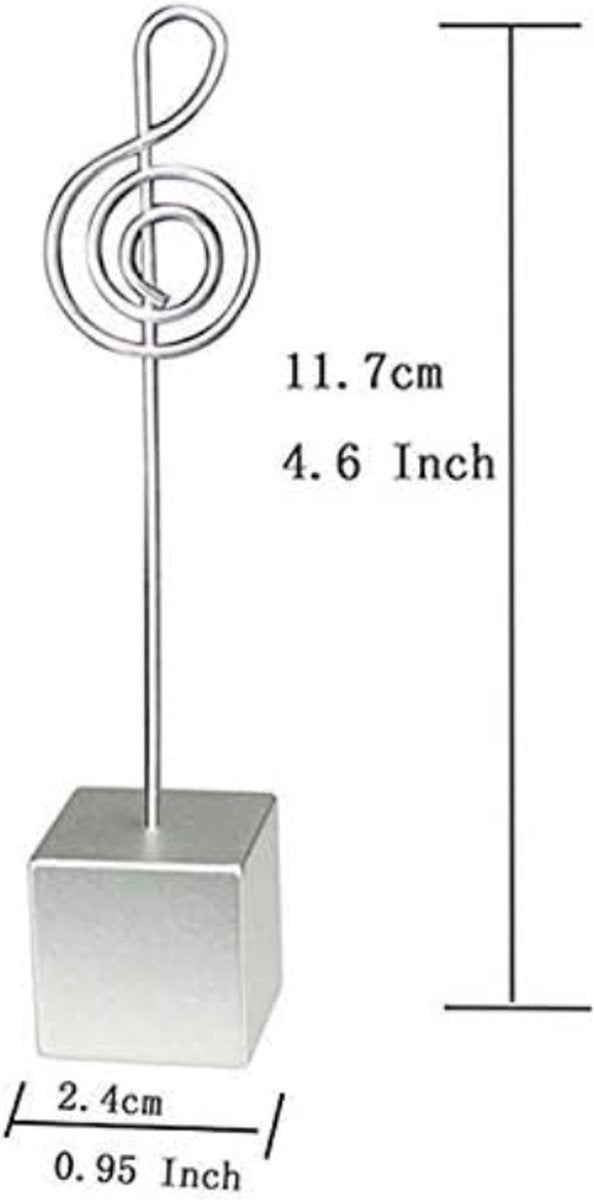 Photo Holders - Clip Photo Holders - Photo Holder with Clip - Memo Holder - Table Card Holders - For Guest Gifts, Weddings, Births, Baptisms, Birthdays, Christmas, Communion - Silver - 10 Pieces - Image 5