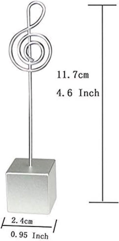 Photo Holders - Clip Photo Holders - Photo Holder with Clip - Memo Holder - Table Card Holders - For Guest Gifts, Weddings, Births, Baptisms, Birthdays, Christmas, Communion - Silver - 10 Pieces - Image 5