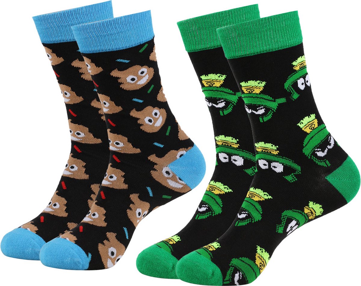 Socks - 4 Pairs - Halloween Socks - Pumpkin - Bat - Scary Socks - Stockings - Cute Socks - Cheerful Socks - Funny House Socks - Funny Socks - Funny Socks - Colorful Socks That Will Make You Go - Cotton - Men & Women - Size 36-42 - Image 3