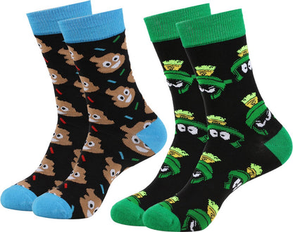 Socks - 4 Pairs - Halloween Socks - Pumpkin - Bat - Scary Socks - Stockings - Cute Socks - Cheerful Socks - Funny House Socks - Funny Socks - Funny Socks - Colorful Socks That Will Make You Go - Cotton - Men & Women - Size 36-42 - Image 3