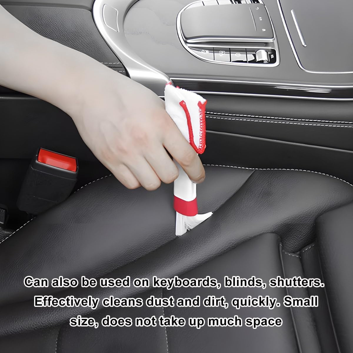 Blind cleaner - 2 pieces - Blind cleaner - Mini dust cloth - Blind cleaner - Ventilation brush - Dust cloth - Dust-free blinds - Easy to grip - Ideal cleaning tool - For car air vents - Microfiber dust cloth - Image 2