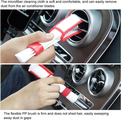Blind cleaner - 2 pieces - Blind cleaner - Mini dust cloth - Blind cleaner - Ventilation brush - Dust cloth - Dust-free blinds - Easy to grip - Ideal cleaning tool - For car air vents - Microfiber dust cloth - Image 3