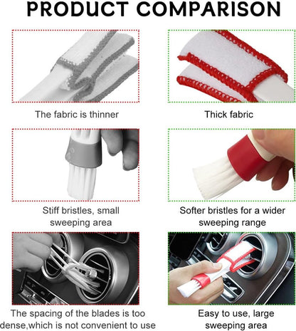 Blind cleaner - 2 pieces - Blind cleaner - Mini dust cloth - Blind cleaner - Ventilation brush - Dust cloth - Dust-free blinds - Easy to grip - Ideal cleaning tool - For car air vents - Microfiber dust cloth - Image 4