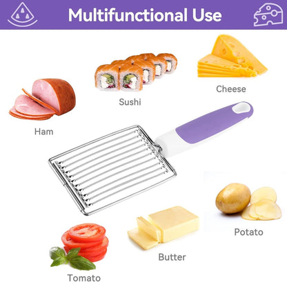 Egg Slicer - Professional Lunch Meat Slicer - Multifunctional Boiled Egg Slicer - Potato Slicer - Tomato Slicer - Ham Slicer - Fruit Slicer - Mushroom Slicer - robust - stainless steel - Image 2