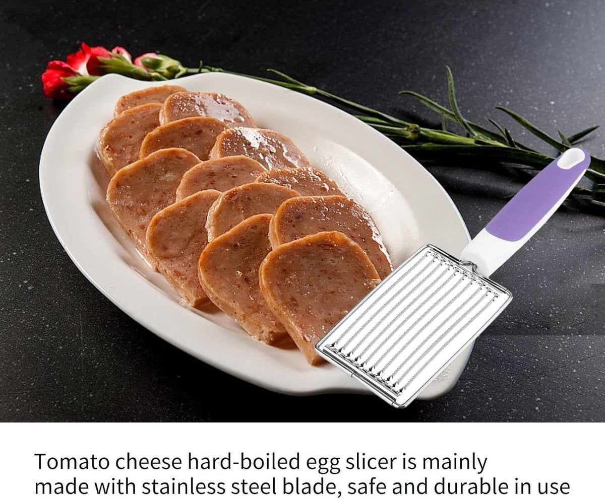 Egg Slicer - Professional Lunch Meat Slicer - Multifunctional Boiled Egg Slicer - Potato Slicer - Tomato Slicer - Ham Slicer - Fruit Slicer - Mushroom Slicer - robust - stainless steel - Image 3