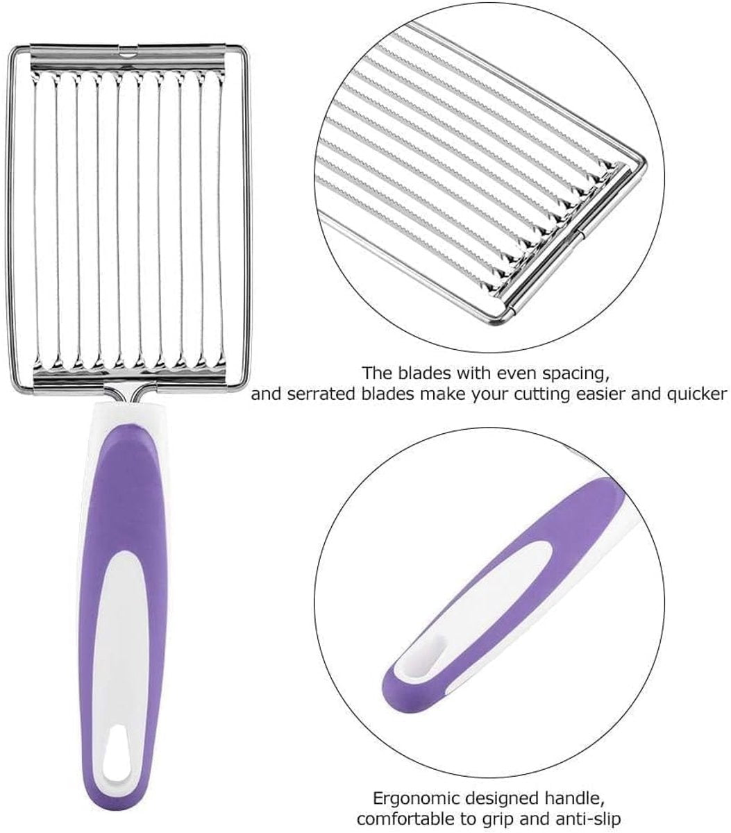 Egg Slicer - Professional Lunch Meat Slicer - Multifunctional Boiled Egg Slicer - Potato Slicer - Tomato Slicer - Ham Slicer - Fruit Slicer - Mushroom Slicer - robust - stainless steel - Image 4