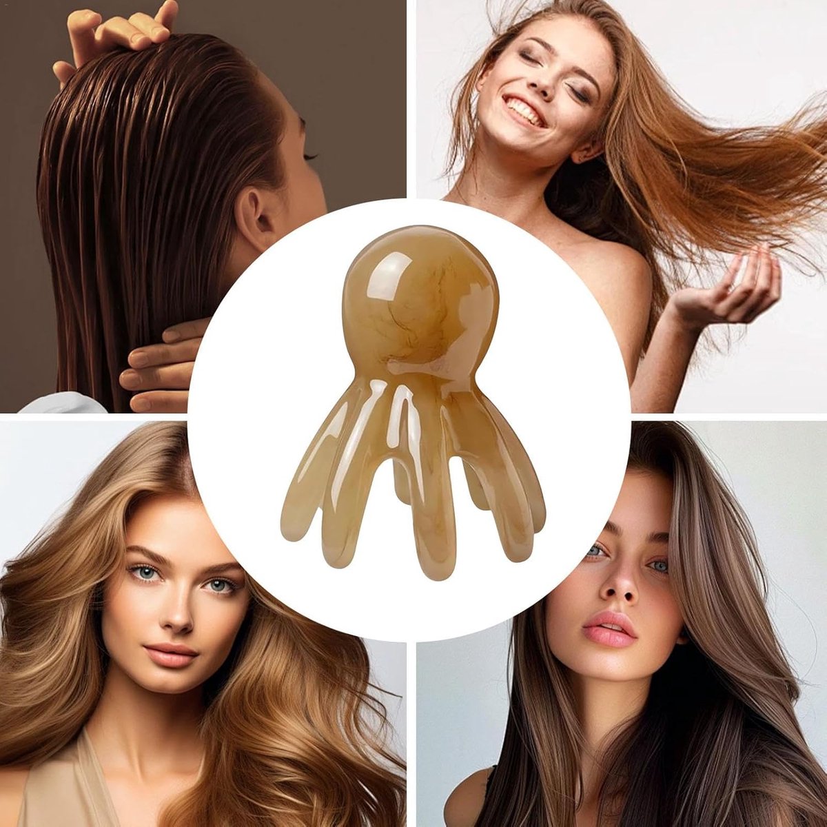 Head Massage Spider - Scalp Massager - Massage Brush - Scalp Brush - Massage Brush - Head Massage Device - Head Massage - Head Massage Spider - Stimulates Hair Growth and Blood Circulation - Waterproof - Relaxation - Stimulates Blood Circulation - Image 2