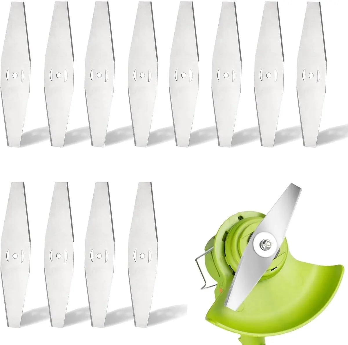 12 Pieces - Grass Trimmers Replacement Blade - 15cm General - Grass Trimmer - Brushcutter - Replacement Blades - Replacement Small Blades - Metal Grass Trimmer - Accessories - Blades - Small Blades - Suitable For All Common Lawn Mowers, Brushcutters and B