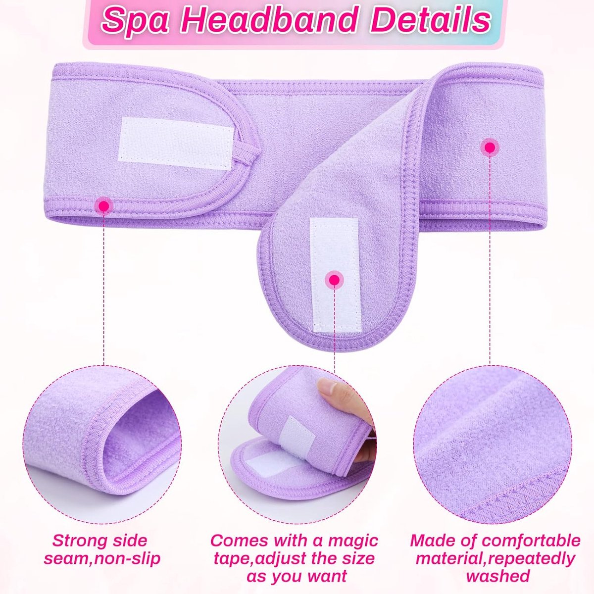 Headband - 10 Pieces - Sports Headband - Women's Headbands - Wide Headbands - Non-Slip - For Makeup, Facial Cleansing, Face Mask, Sports - Women and Men - Mix 10 Colors - Image 3