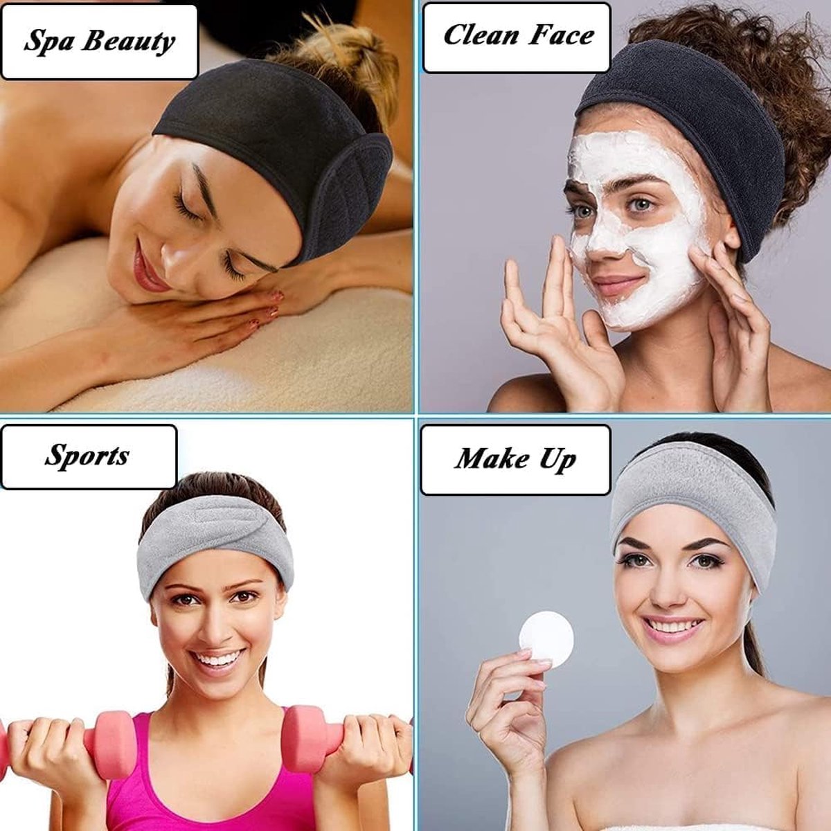 Headband - 10 Pieces - Sports Headband - Women's Headbands - Wide Headbands - Non-Slip - For Makeup, Facial Cleansing, Face Mask, Sports - Women and Men - Mix 10 Colors - Image 4