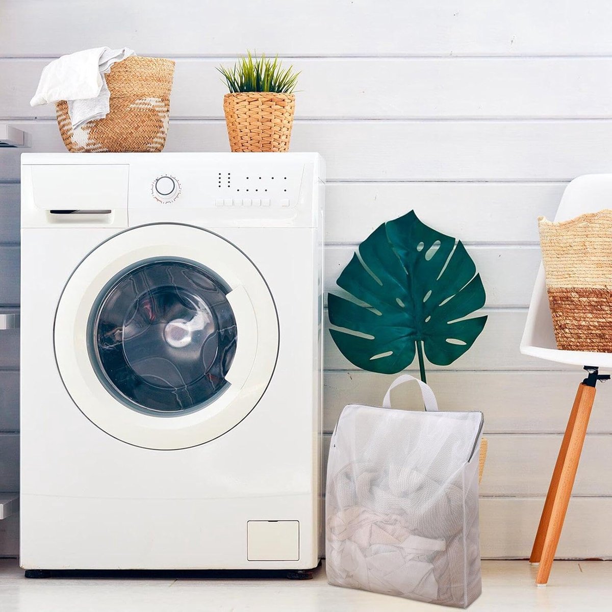 Laundry Bags 2 Pieces - Laundry Bags - Laundry Nets - Laundry Bags with Zippers - Protect Your Laundry and Washing Machine - 50x40x10 Cm - Large Laundry Net - Mesh Laundry Bags with Zippers - Reusable Laundry Bag with Handle - For Home, Dormitory, Hotel,  - Image 2