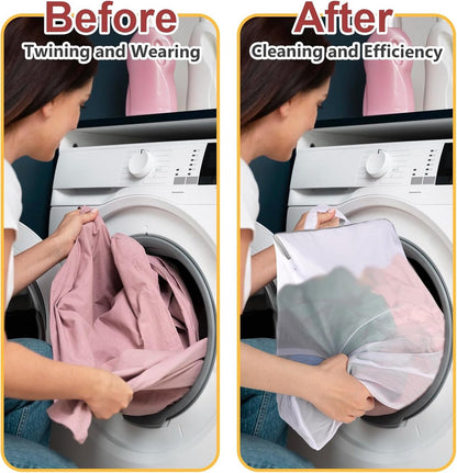 Laundry Bags 2 Pieces - Laundry Bags - Laundry Nets - Laundry Bags with Zippers - Protect Your Laundry and Washing Machine - 50x40x10 Cm - Large Laundry Net - Mesh Laundry Bags with Zippers - Reusable Laundry Bag with Handle - For Home, Dormitory, Hotel,  - Image 4