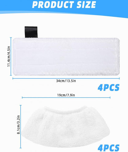 Accessory Set Suitable For Kärcher Easyfix Sc1, Sc2, Sc3, Sc4 & Sc5 - Steam Cleaner Accessories - Replacement Microfiber Cloths - Mop Pad - 8-Piece - Replacement Parts - Powerful Stain Removal - Hard-to-Reach Places - Image 5