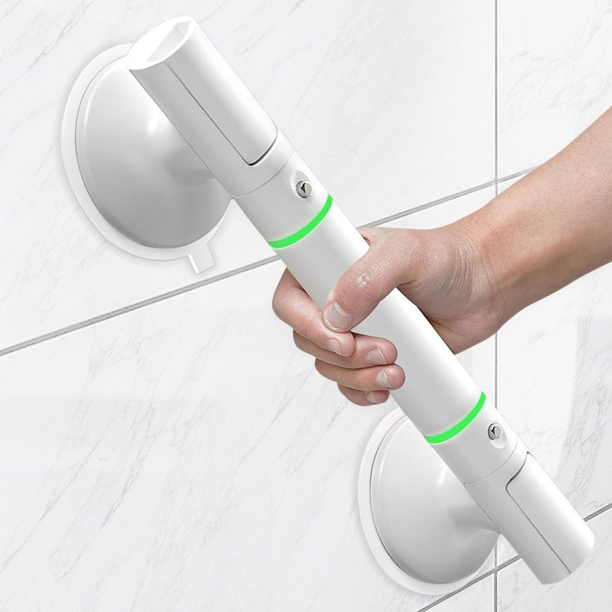 Bathroom Grab Bar 35 cm - Bath Grab Bar - Shower Grab Bar - Fluorescent - Bathroom and Shower Grab Bar with Suction Cup - Moisture-Resistant - Safety Grab Bar - Handle for the Elderly and Children - Handle / Wall Grab Bar for Bathroom / Shower / Toilet -  - Image 2