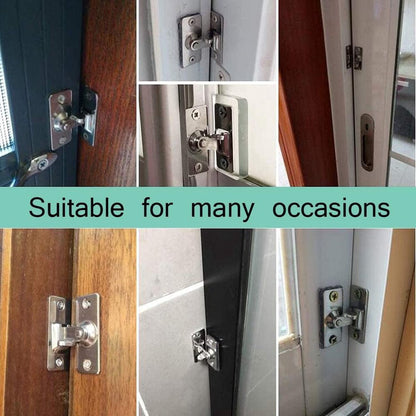 90 Degree Bolts Door Bolt - 2 Pairs - Sliding Screen Door Bolt - Stainless Steel - Barn Door Lock - Bolt - Latch - Lock Pocket Door Locks - Slide Door for Padlock - Silver - Door Stop with Mounting Material - Door Security - Burglary Protection - Image 5