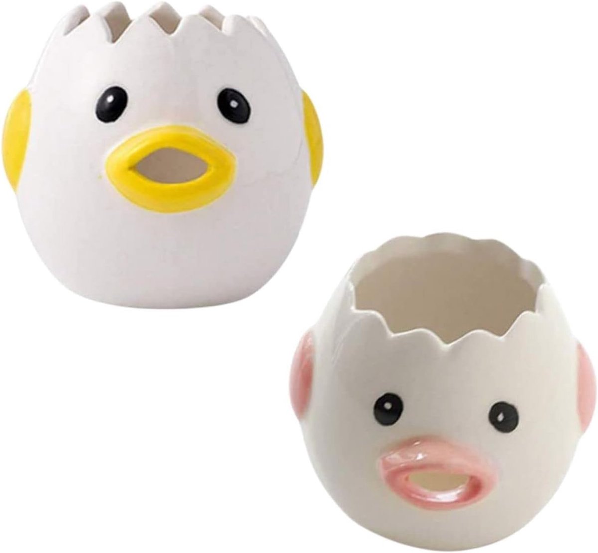 Egg separator - Creative egg separator - Professional Egg Separator - Efficient Egg Separator - Egg Yolk Separator - Separating Eggs - Egg Splitter - Egg - Egg Yolk Separator - for Baking Cakes - funny for kitchen, bakery, camping (yellow) - 1 piece - Image 2