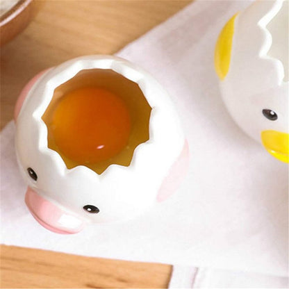 Egg separator - Creative egg separator - Professional Egg Separator - Efficient Egg Separator - Egg Yolk Separator - Separating Eggs - Egg Splitter - Egg - Egg Yolk Separator - for Baking Cakes - funny for kitchen, bakery, camping (yellow) - 1 piece - Image 3