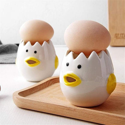 Egg separator - Creative egg separator - Professional Egg Separator - Efficient Egg Separator - Egg Yolk Separator - Separating Eggs - Egg Splitter - Egg - Egg Yolk Separator - for Baking Cakes - funny for kitchen, bakery, camping (yellow) - 1 piece - Image 4