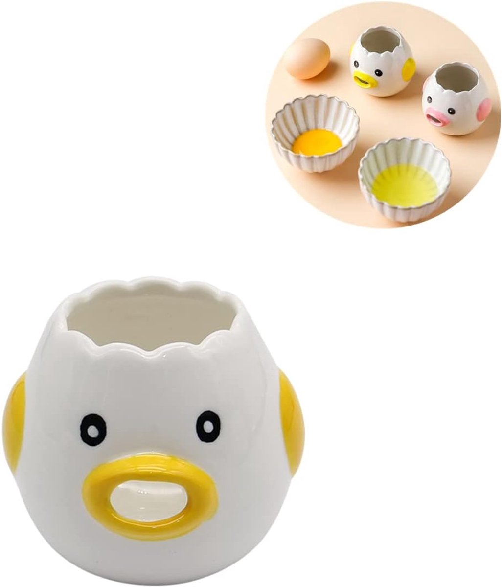 Egg separator - Creative egg separator - Professional Egg Separator - Efficient Egg Separator - Egg Yolk Separator - Separating Eggs - Egg Splitter - Egg - Egg Yolk Separator - for Baking Cakes - funny for kitchen, bakery, camping (yellow) - 1 piece - Image 5