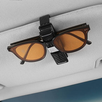 Glasses Clip Holder for Car Glasses - Universal Car Glasses Clip - Car Sunglasses Holder - 180 Degree Rotatable - Sunglass Visor - Also Suitable for Business Cards - For All Vehicle Models and Sun Visors - 2 Pieces - Image 2