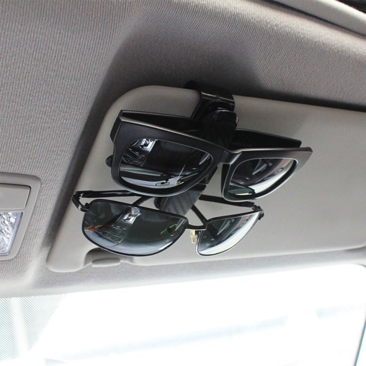 Glasses Clip Holder for Car Glasses - Universal Car Glasses Clip - Car Sunglasses Holder - 180 Degree Rotatable - Sunglass Visor - Also Suitable for Business Cards - For All Vehicle Models and Sun Visors - 2 Pieces - Image 3