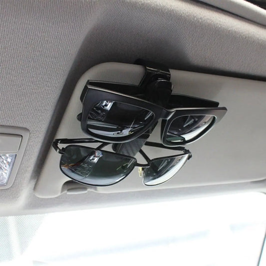 Glasses Clip Holder for Car Glasses - Universal Car Glasses Clip - Car Sunglasses Holder - 180 Degree Rotatable - Sunglass Visor - Also Suitable for Business Cards - For All Vehicle Models and Sun Visors - 2 Pieces - Image 3