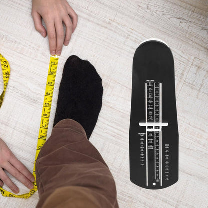 Shoe Size Meter - Foot Measuring Tool - Measuring Feet - Universal Measuring System - Child Shoe Size Meter - Shoe Measuring Tool - Measurement - Children and Adults - Find the Perfect Fit - Measurement Chart - Up to 31 cm - Shoe Size 19 - 48 - Black - Image 2
