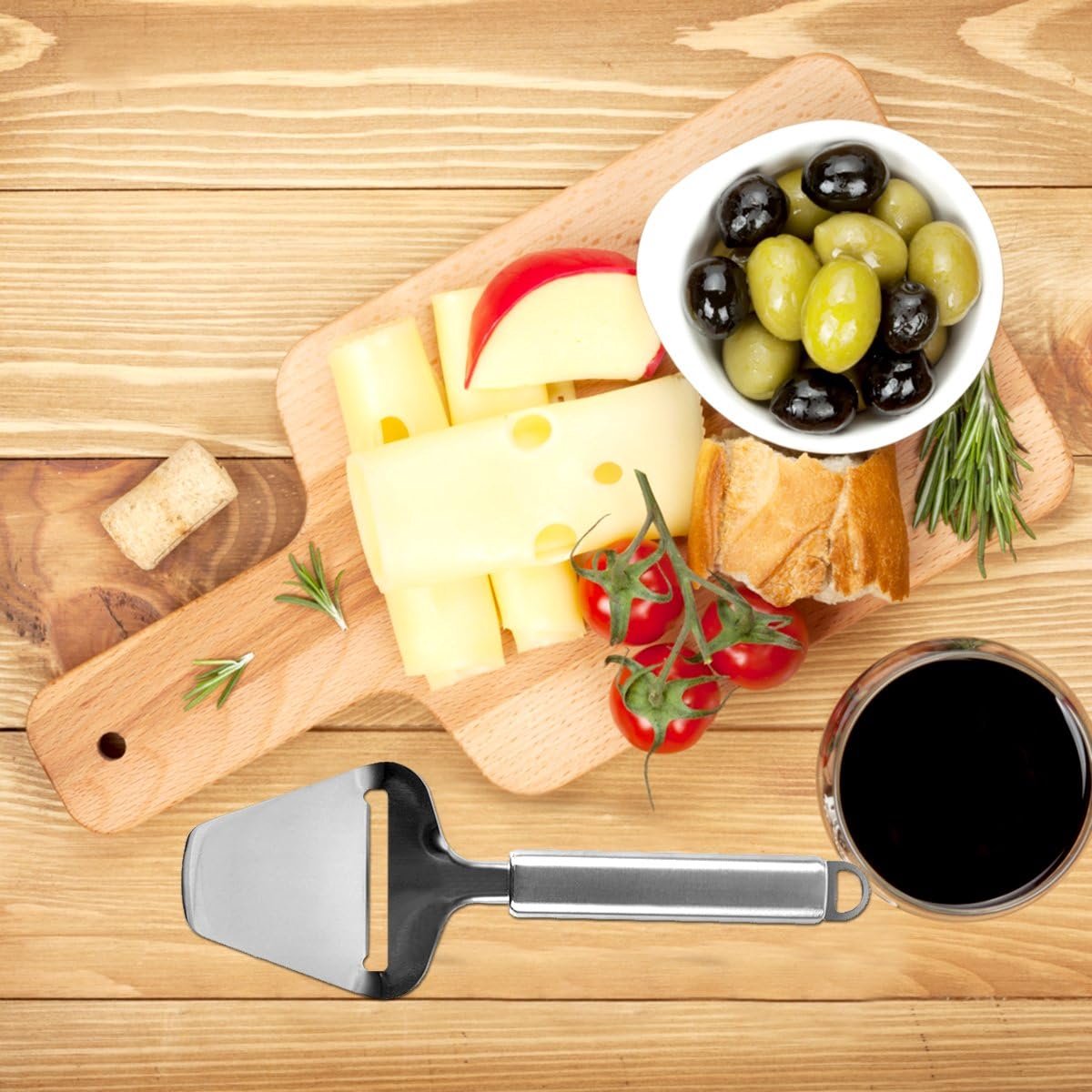 Cheese Slicer - Professional Cheese Slicer - Multifunctional Cheese Slicer - Hard Cheese Slicer - Soft Cheese Slicer - High-quality Vegetable Cheese Slicer and Paring Knife - Kitchen Utensils - Kitchen Accessories - Wall Mountable - Stainless Steel - Silv - Image 2