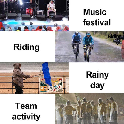 Raincoat - Portable Windbreaker - Professional waterproof windbreaker - emergency raincoat - Ergonomic windbreaker - raincoat - rain - Rainproof - Water-repellent - Foldable - Outdoor - women's men's raincoat - for Daily Use / Travel / Camping - 1 piece - Image 3